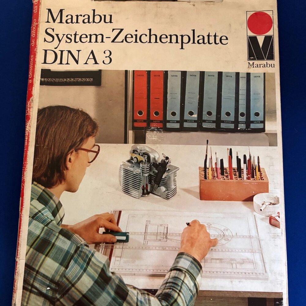 Vintage Marabu System-Zeichenplatte Drawing Plate Drafting Tool DIN A3